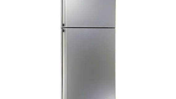 ثلاجة شارب نوفروست 385 لتر ، ارفف زجاج, فضي (SJ-48C(SL
