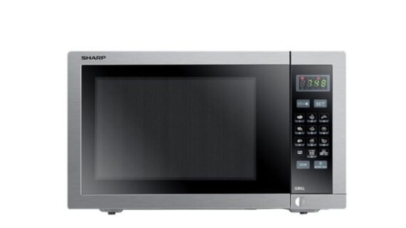 ميكروويف شارب شواية 34 لتر ، 1000 وات ، 9 قوائم ، استانلس (R-770AR(ST