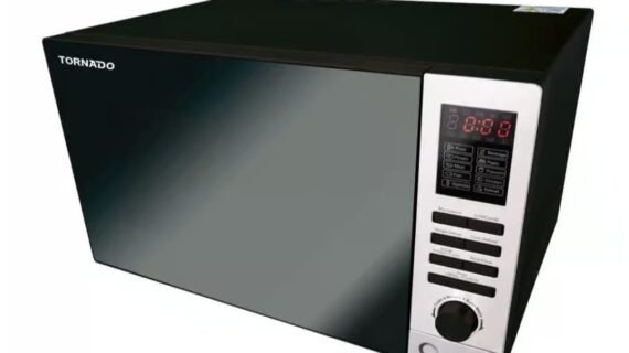 ميكروويف تورنيدو شواية 25 لتر ، 900 وات ، 10 قوائم ، سيلفر -MOM-C25BBE-S