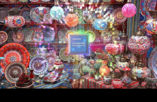 تلفزيون سمارت LED سامسونج، 50 بوصة، دقة 4K UHD بريسيفر داخلي، اسود - 50CU7000