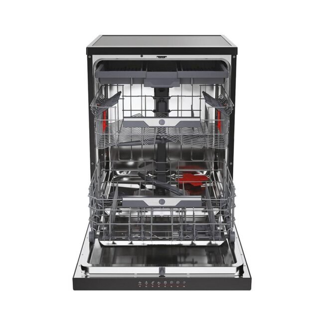 غسالة أطباق هوفر 15 فرد 60 سم انفرتر شاشة ديجيتال 8 برنامج أسود HF5C7F1PB-EG