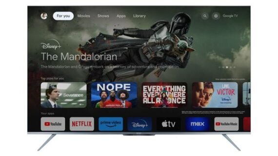 شاشة شارب 4K سمارت بدون فريم 55 بوصة ريسيفر داخلي 4T-C55FL6EX