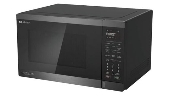 ميكروويف شارب شواية انفرتر 34 لتر 11 وات 23 قوائم أسود R-34GRI-BS2