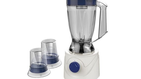 خلاط كهربائي تورنيدو 400 وات 1.5 لتر 2 مطحنة أزرق BL400/2-BLUE