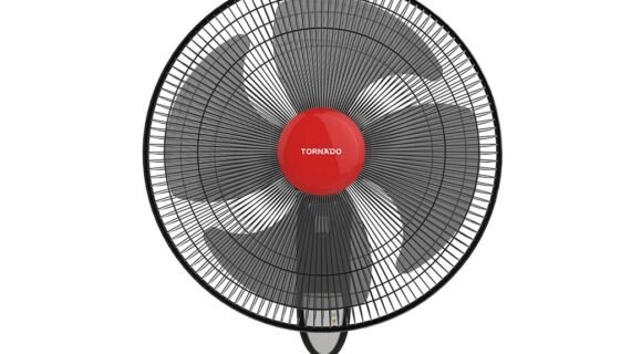 مروحة حائط تورنيدو 16 بوصة 4 ريشة ريموت أسود EPS-16R