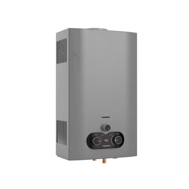 سخان مياه تورنيدو غاز 10 لتر غاز طبيعي سيلفر GH-MP10SN-S