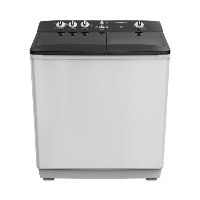 غسالة ملابس تورنيدو نصف أوتوماتيك 10 كجم أبيض × أسود TVH-HM10TS(WK)