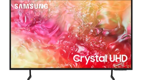 شاشة تلفزيون سامسونج سمارت 55 بوصة بدقة 4K UHD، وتقنية LED بريسيفر داخلي - 55DU7000