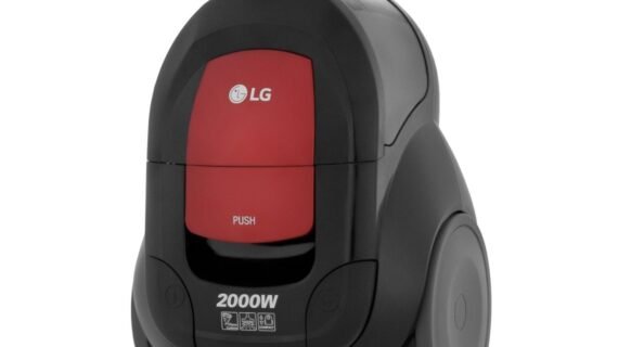 مكنسة كهربائية ال جي بدون كيس، 2000 وات، احمر - VC5420NNTR