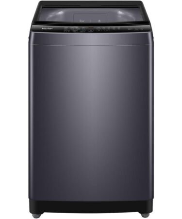 غسالة ملابس هاير، 10 كجم، تحميل علوي، فضي غامق - HWM100-316S8