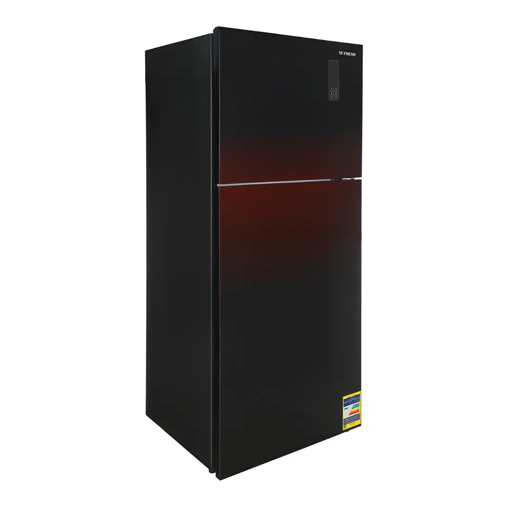 ثلاجة فريش، نوفروست، 471 لتر، 2 باب، ديجيتال، زجاج نبيتي، FNT-MR580YGDR