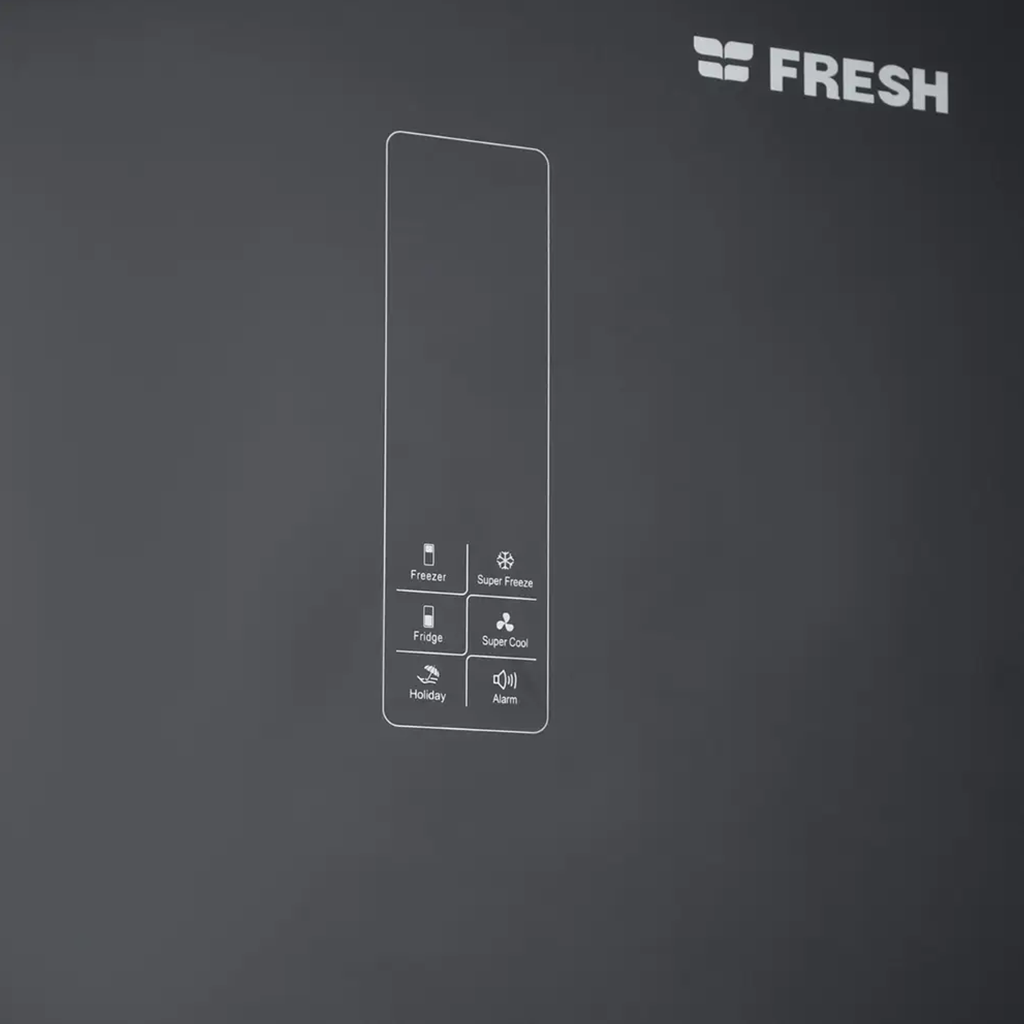 ثلاجة فريش، نوفروست، 471 لتر، 2 باب، ديجيتال، زجاج نبيتي، FNT-MR580YGDR