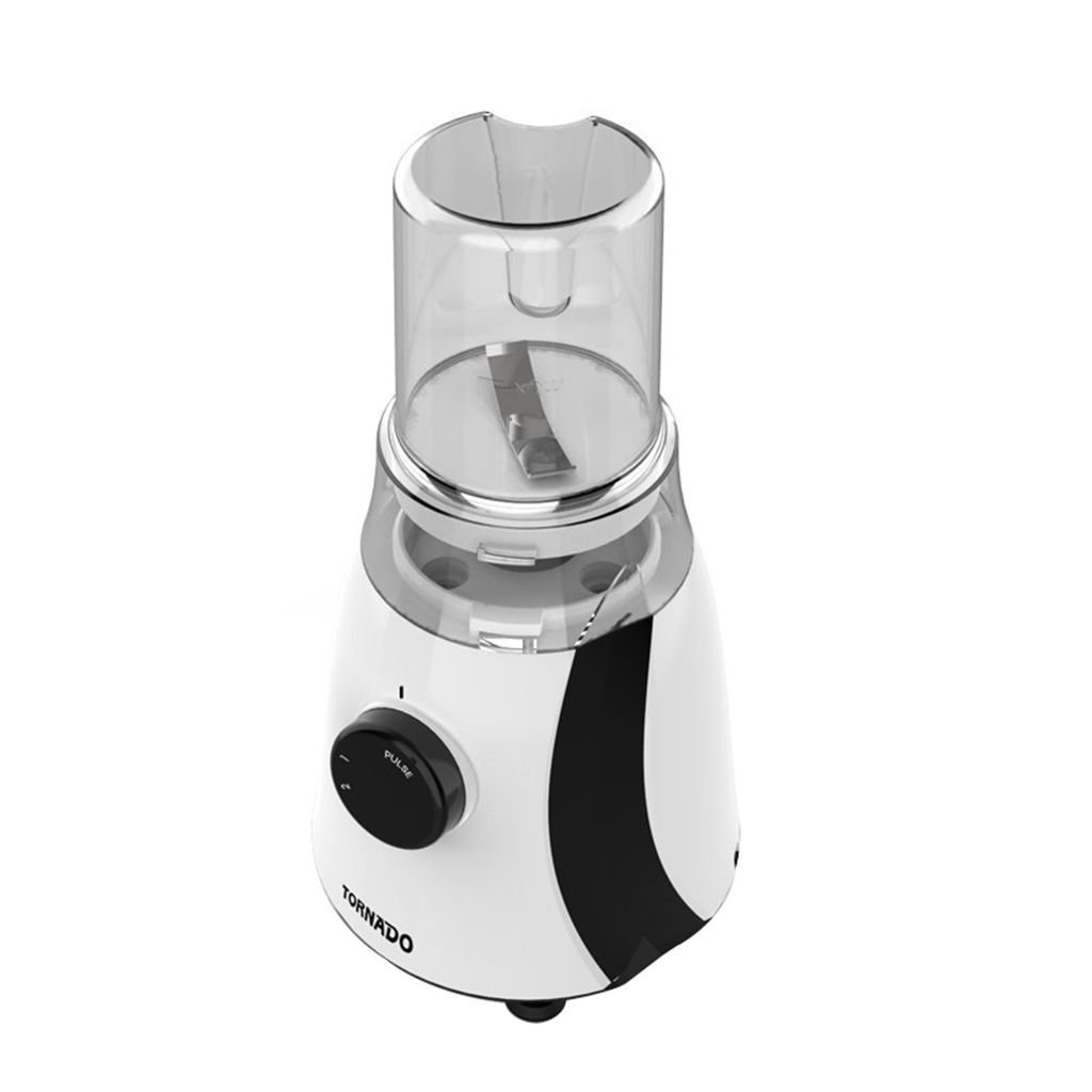 خلاط كهربائي تورنيدو 600 وات 1.5 لتر 2 مطحنة أسود TB-600/2-BLACK