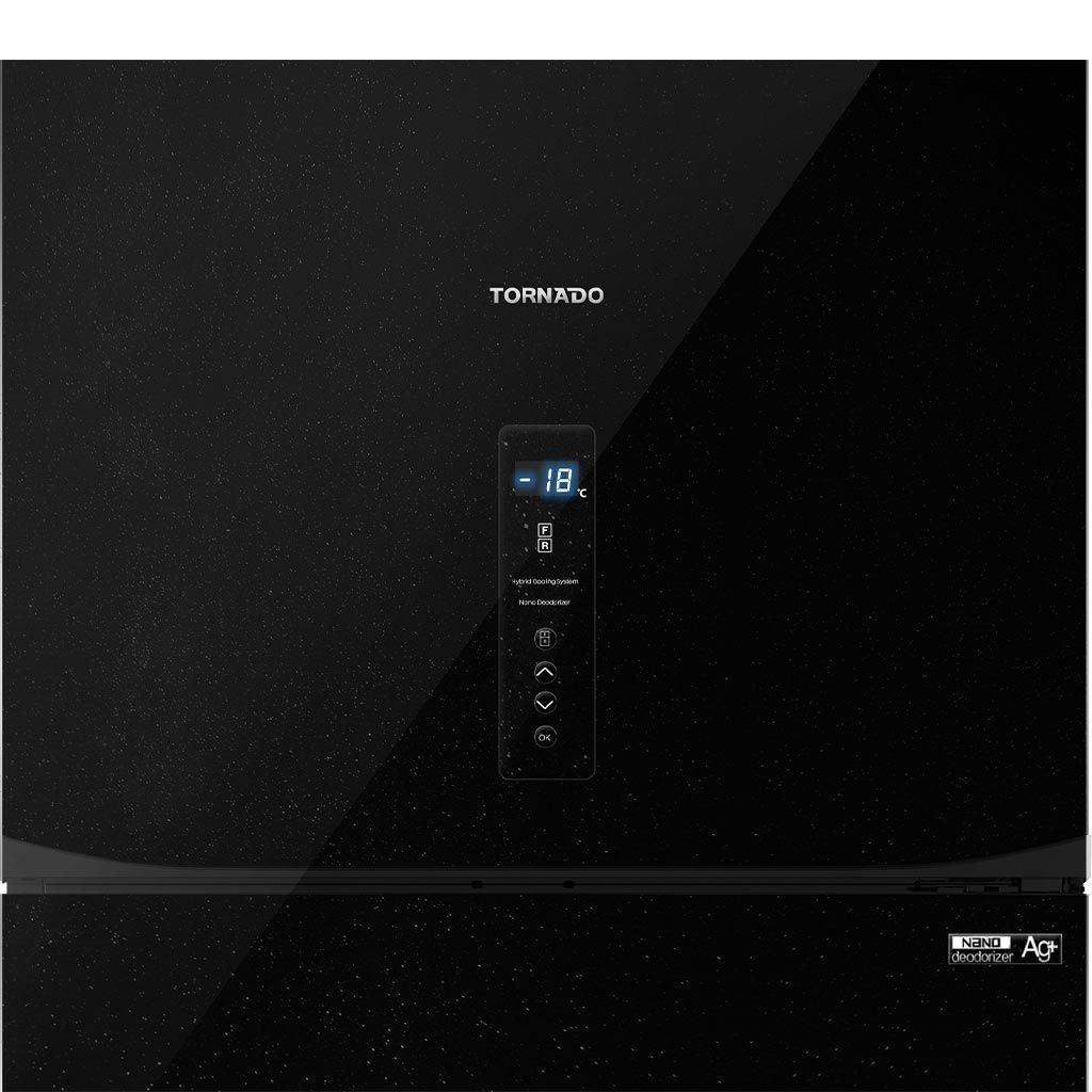 ثلاجة تورنيدو ديجيتال نوفروست 450 لتر أسود RF-580AT-BK