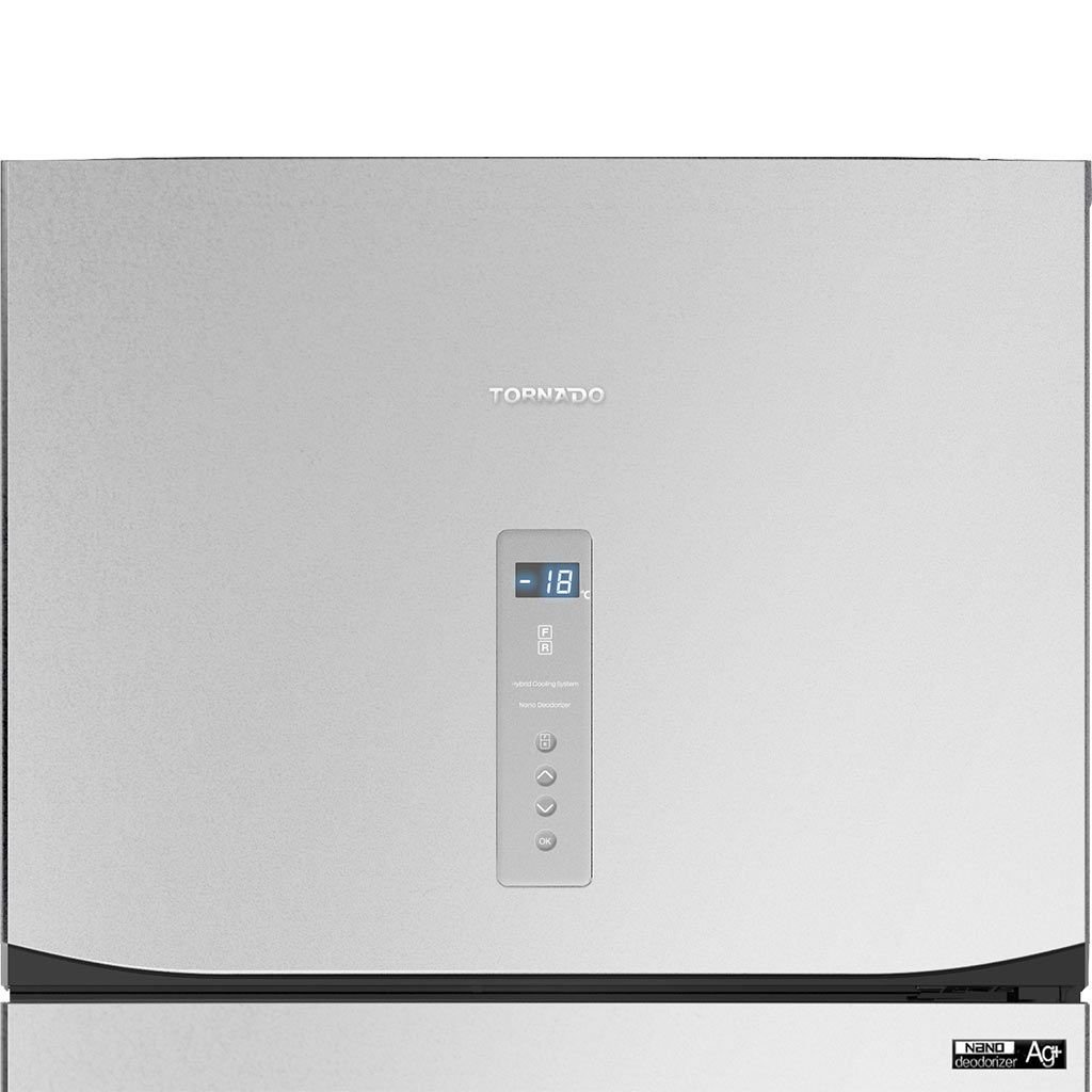 ثلاجة تورنيدو ديجيتال نوفروست 450 لتر سيلفر RF-580AT-SL