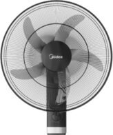 مروحة حائط ميديا 18 بوصه بشبك معدني أسود FW45-25M-BK