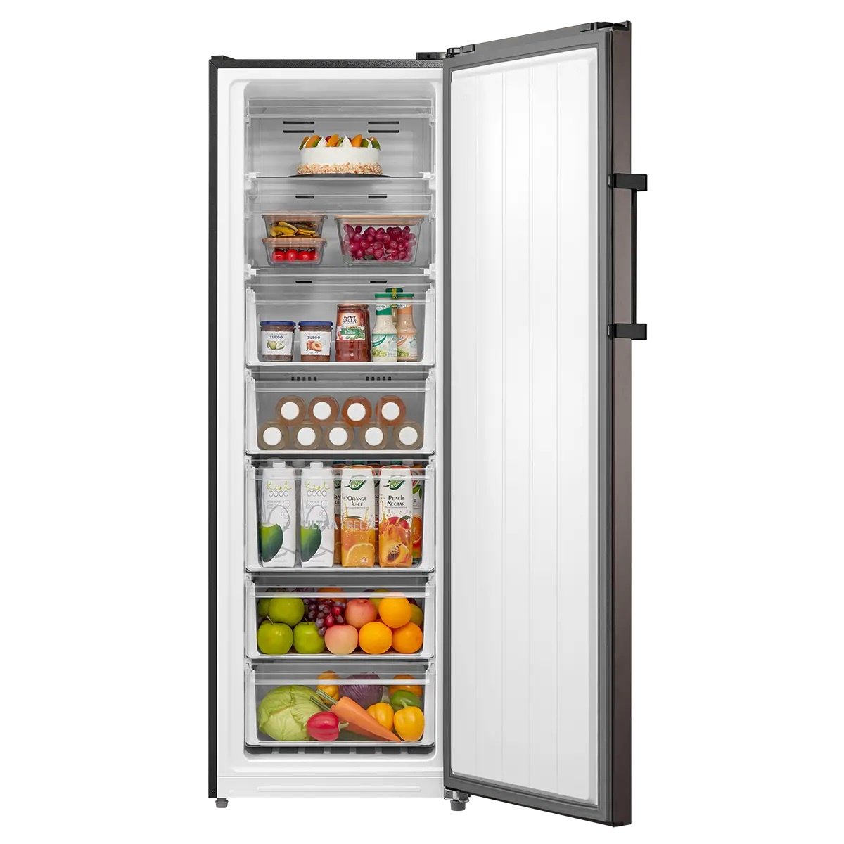 ديب فريزر رأسي توشيبا ، سعة 238 لتر ، نوفروست ، فضي - GR-RU312WE-DMN57