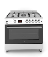 بوتاجاز فري استاند غطاء زجاجي بيورتي، 90 سم، 5 شعلة، FRGG9050 - فضي