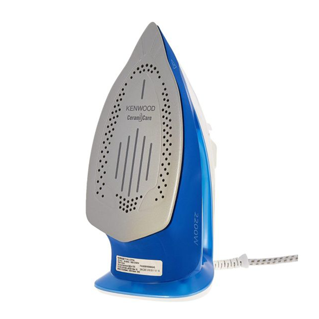 مكواة بخار كينوود، 2200 وات، قاعدة سيراميك، STP60.000WB - ابيض ازرق