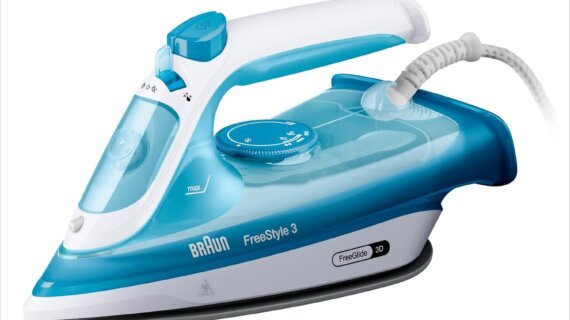 مكواة بخار براون FreeStyle 3، قوة 2400 وات، ازرق وابيض - FI3144BL