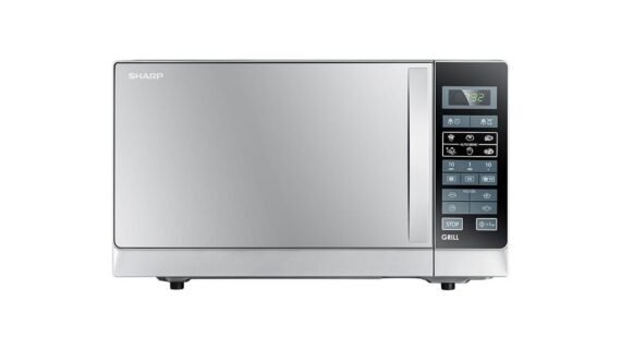 ميكروويف شارب شواية 25 لتر 900 وات 6 قوائم سيلفر R-750MR(S)