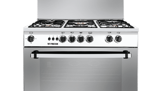 بوتاجاز غاز فريش جامبو ستانلس، 5 شعلة، 60×90 سم، 500016271 - فضى