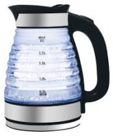 غلاية مياه كهربائية باركر زجاج - 2 لتر - أسود