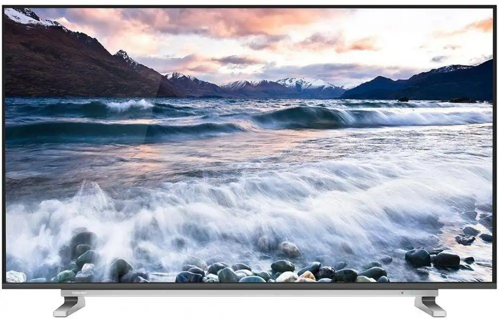 تلفزيون سمارت توشيبا، 55 بوصة، 4K UHD، LED، مزود برسيفر داخلي، 55U5965EA - أسود