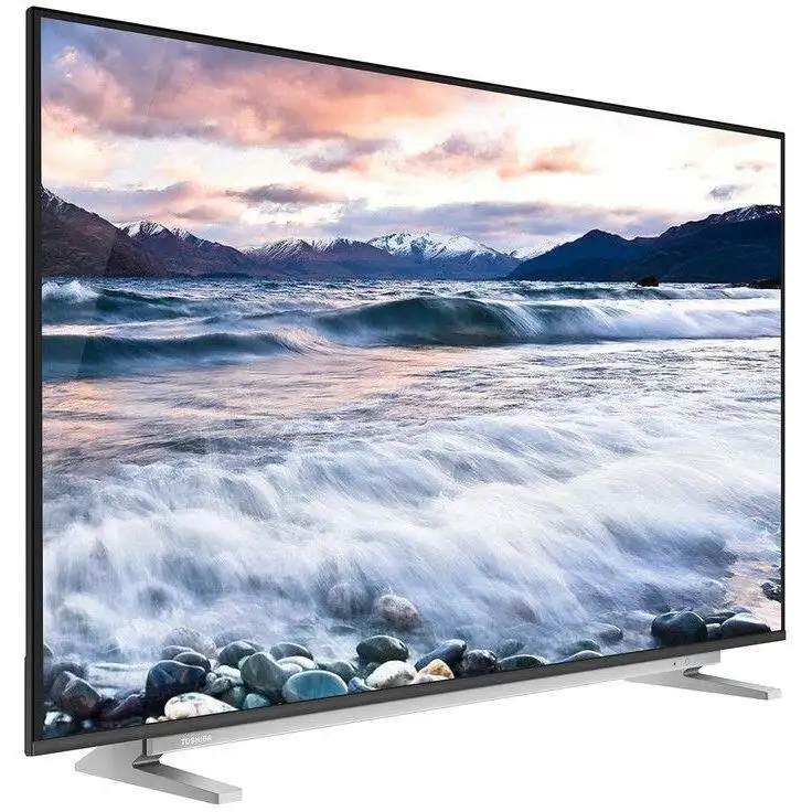 تلفزيون سمارت توشيبا، 55 بوصة، 4K UHD، LED، مزود برسيفر داخلي، 55U5965EA - أسود
