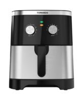 قلاية هوائية بدون زيت تورنيدو 1800 وات 8 لتر تحكم يدوي استانلس × أسود TFE-A1808MS1A