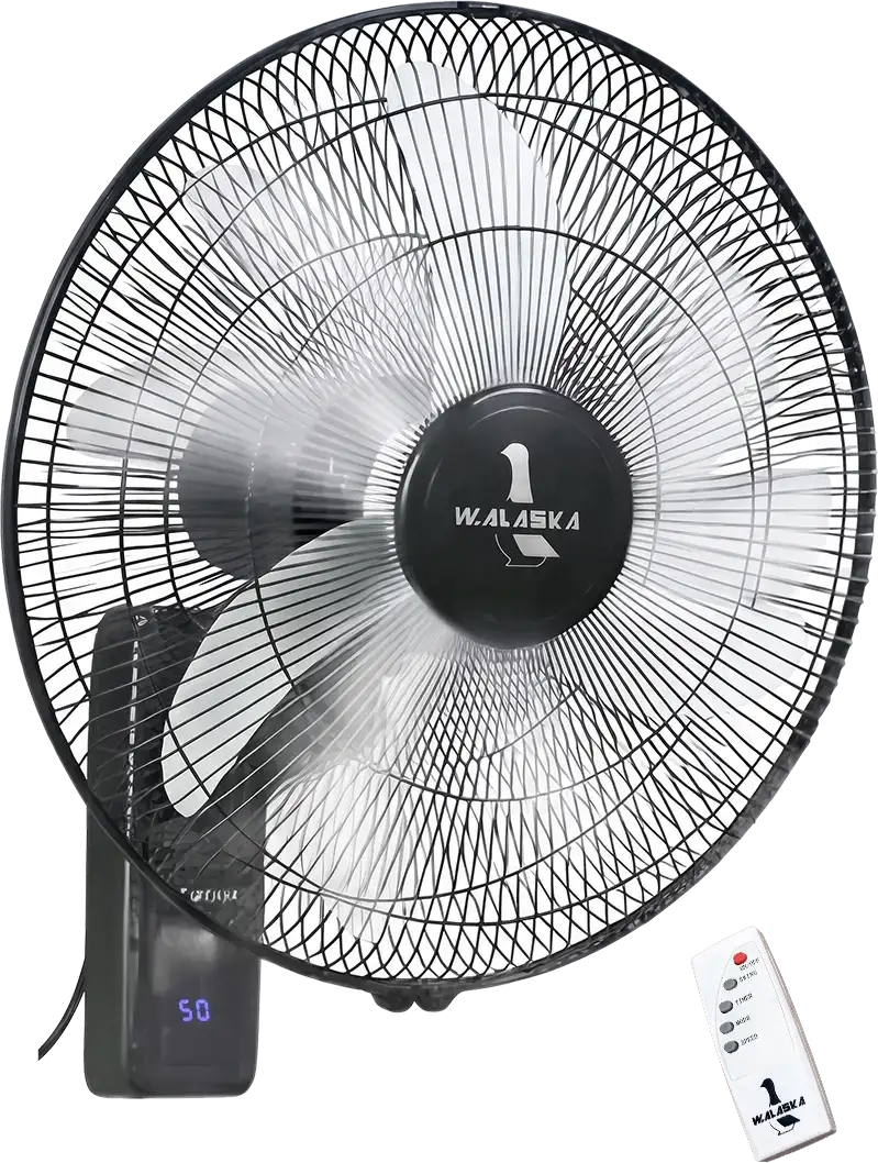 مروحة حائط الاسكا 18 بوصة EF38-1F-45R ديجيتال بريموت - اسود