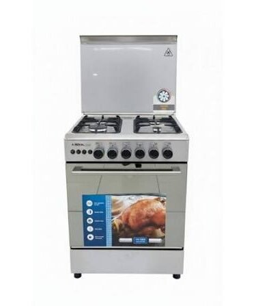 رويال جاز بوتاجاز 4 شعلة بالمروحة 60*60 سم استانلس R-2010327